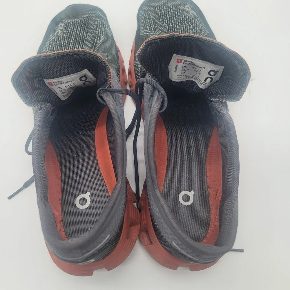On Cloud CloudTec Running Shoes Gray Red Athletic Sneakers Men's US 10.5